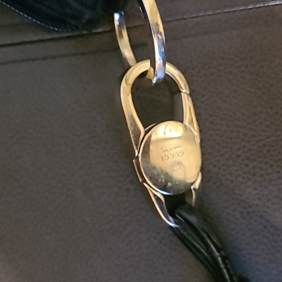 Gucci shoulder handbag 👜 canvas with patent leather trim - Picture 5 of 6